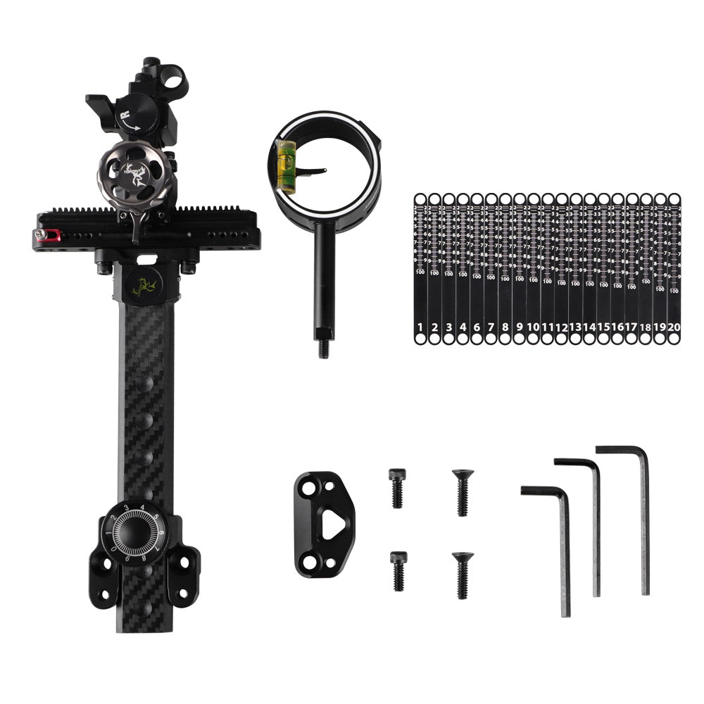 TOPOINT TX9610 Compound Bow Sight Micro Single Pin Adjustable 4X 6X 8X