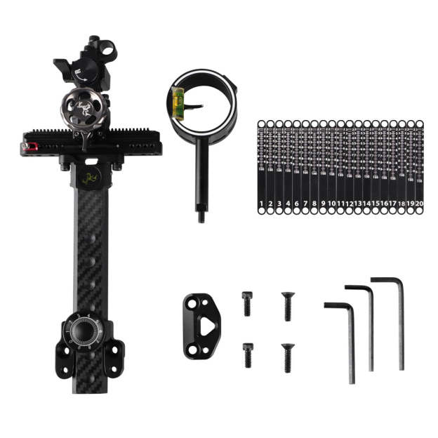 TOPOINT TX9610 Compound Bow Sight Micro Single Pin Adjustable 4X 6X 8X