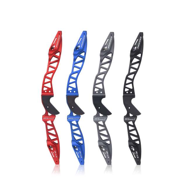 Lightweight and ergonomic ILF riser for competitive and recreational archery.