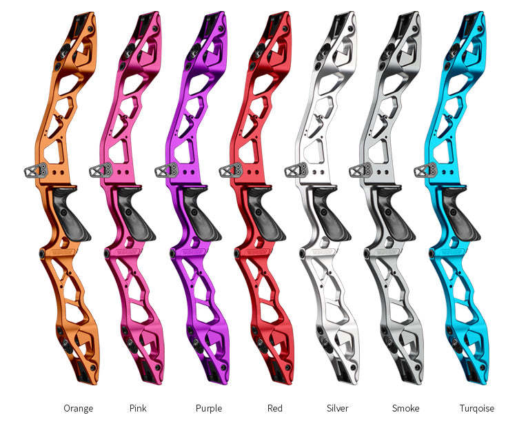 AERODYN target recurve bow with CNC aluminum riser and wood grip