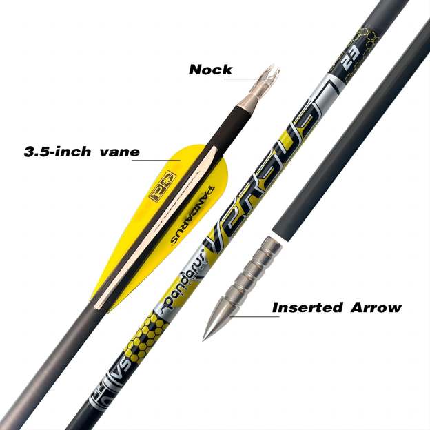 PANDARUS V23 Target Competition Arrows Pure Carbon ID8mm .001"