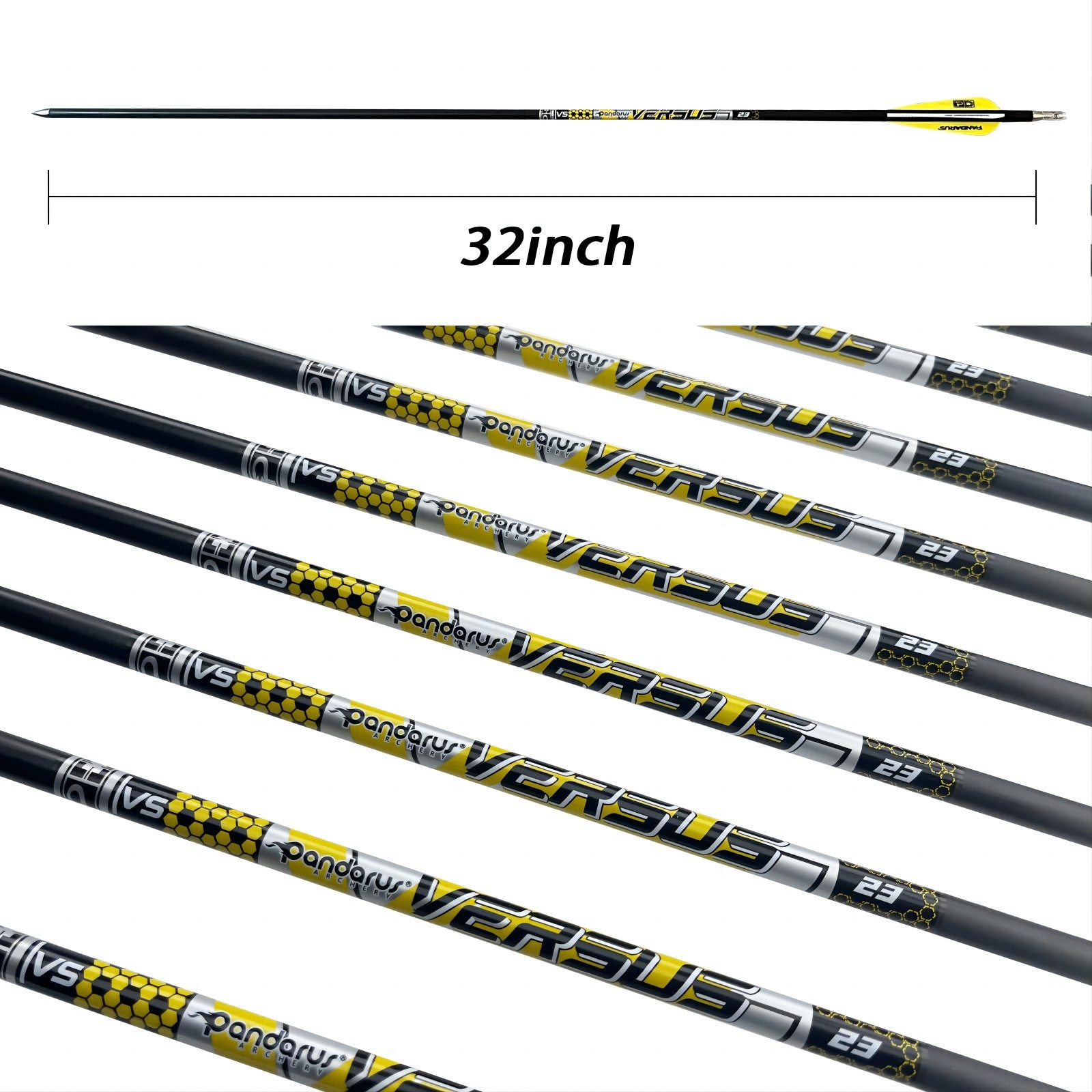 PANDARUS V23 Target Competition Arrows Pure Carbon ID8mm .001"