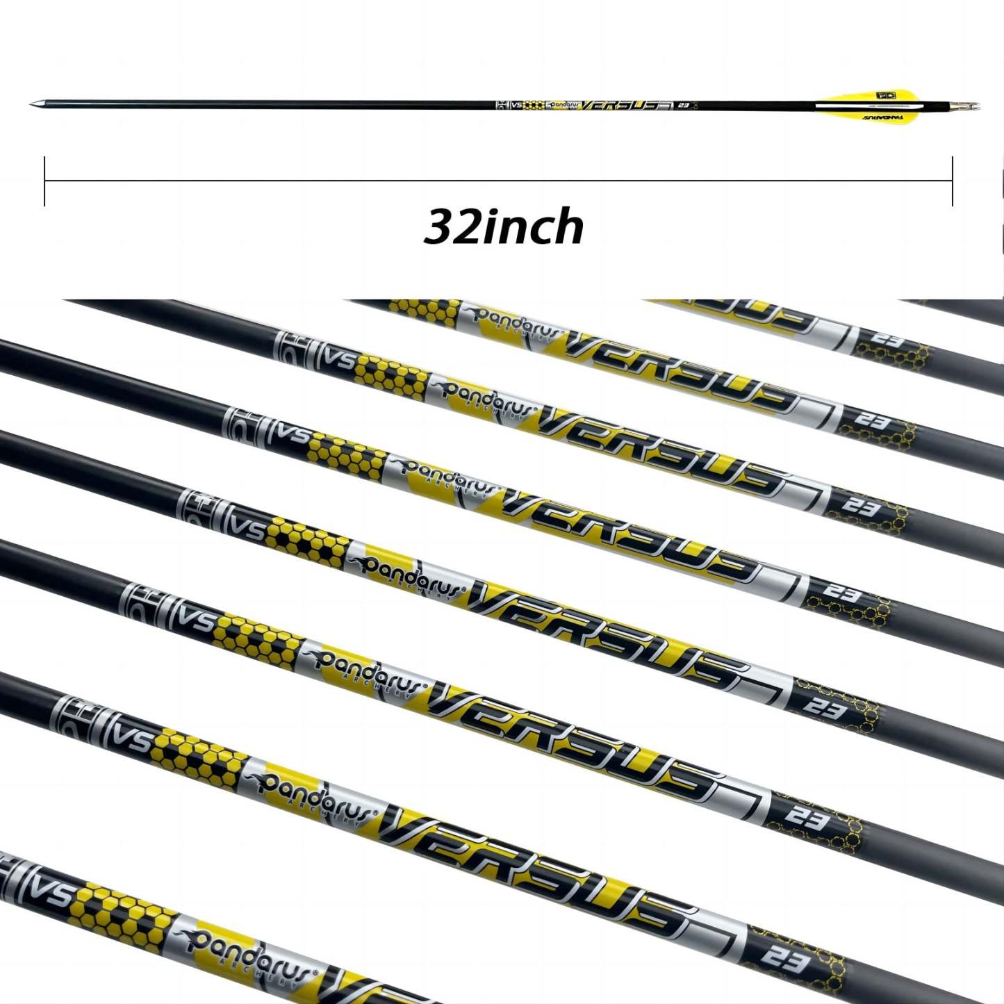 PANDARUS V23 Target Competition Arrows Pure Carbon ID8mm .001"