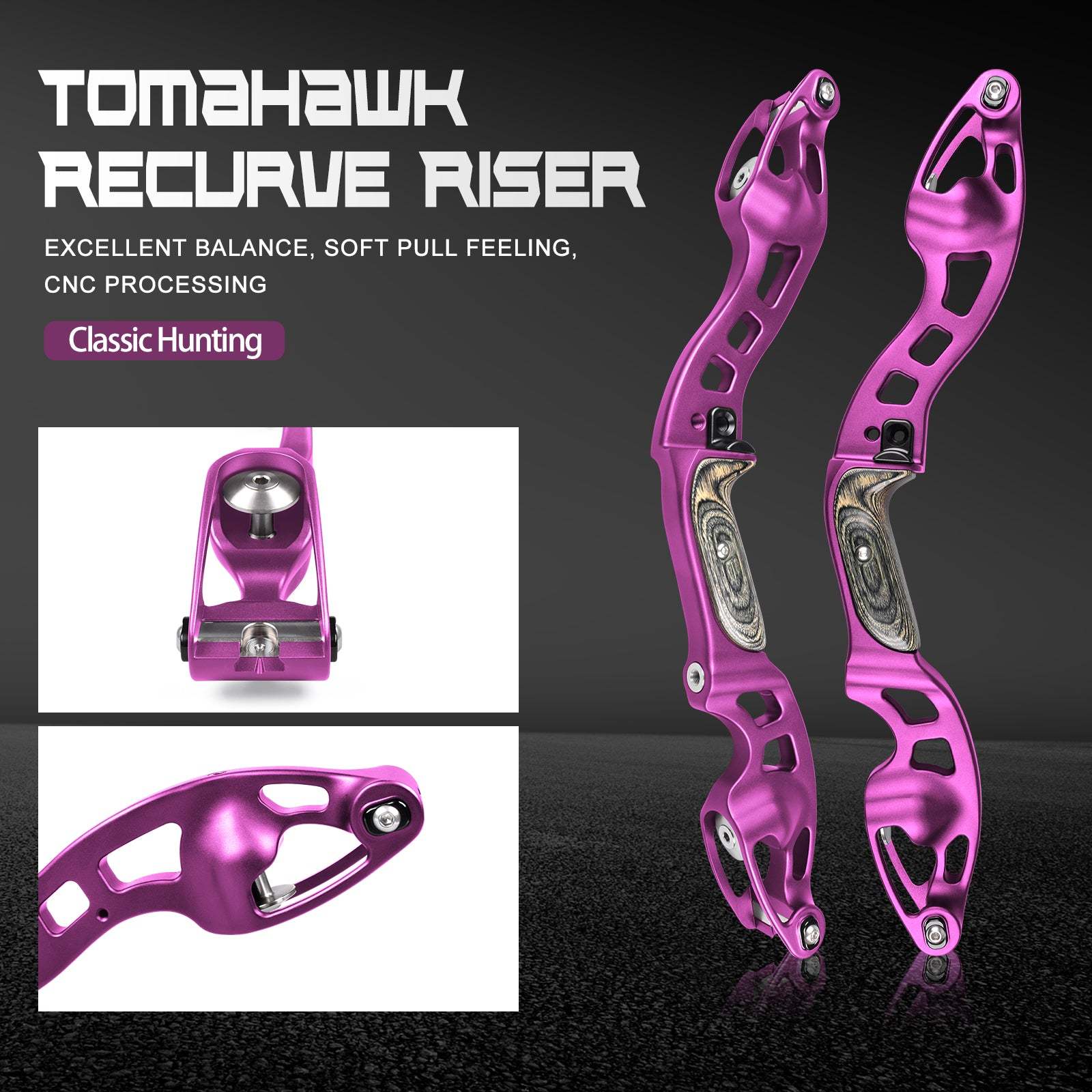 NIKA ET-10 TOMAHAWK CNC ILF Recurve Bow Riser for RH/LH 19 inch