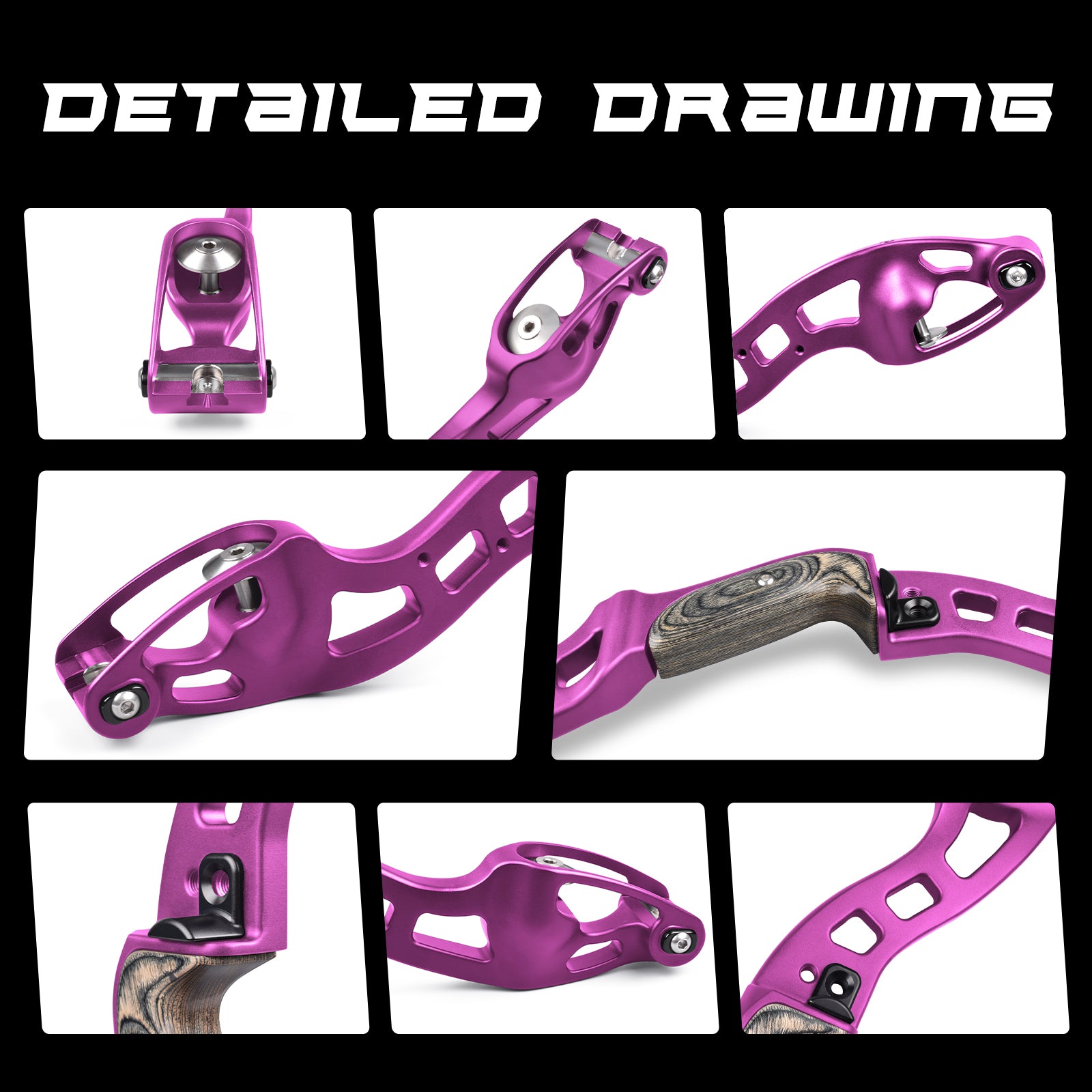 NIKA ET-10 TOMAHAWK CNC ILF Recurve Bow Riser for RH/LH 19 inch