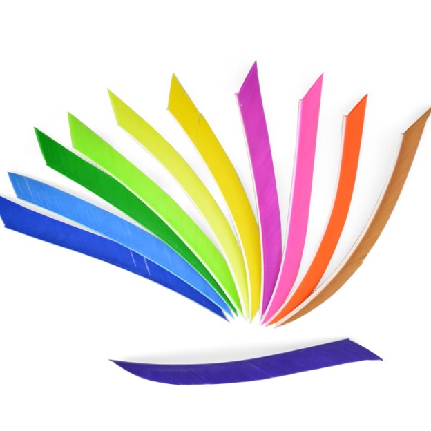 5" Right-Wing Turkey Feather Fletching for Archery Arrows