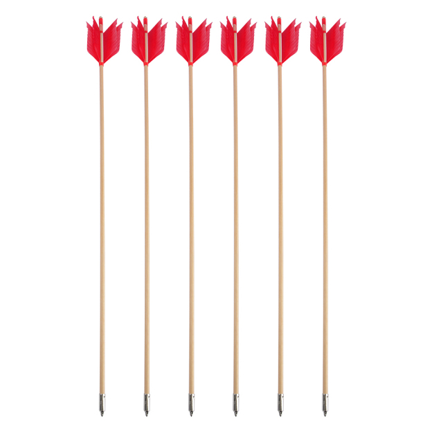 32" Indonesian Ramin Wood Arrows, 4-Fletch Natural Turkey Feathers