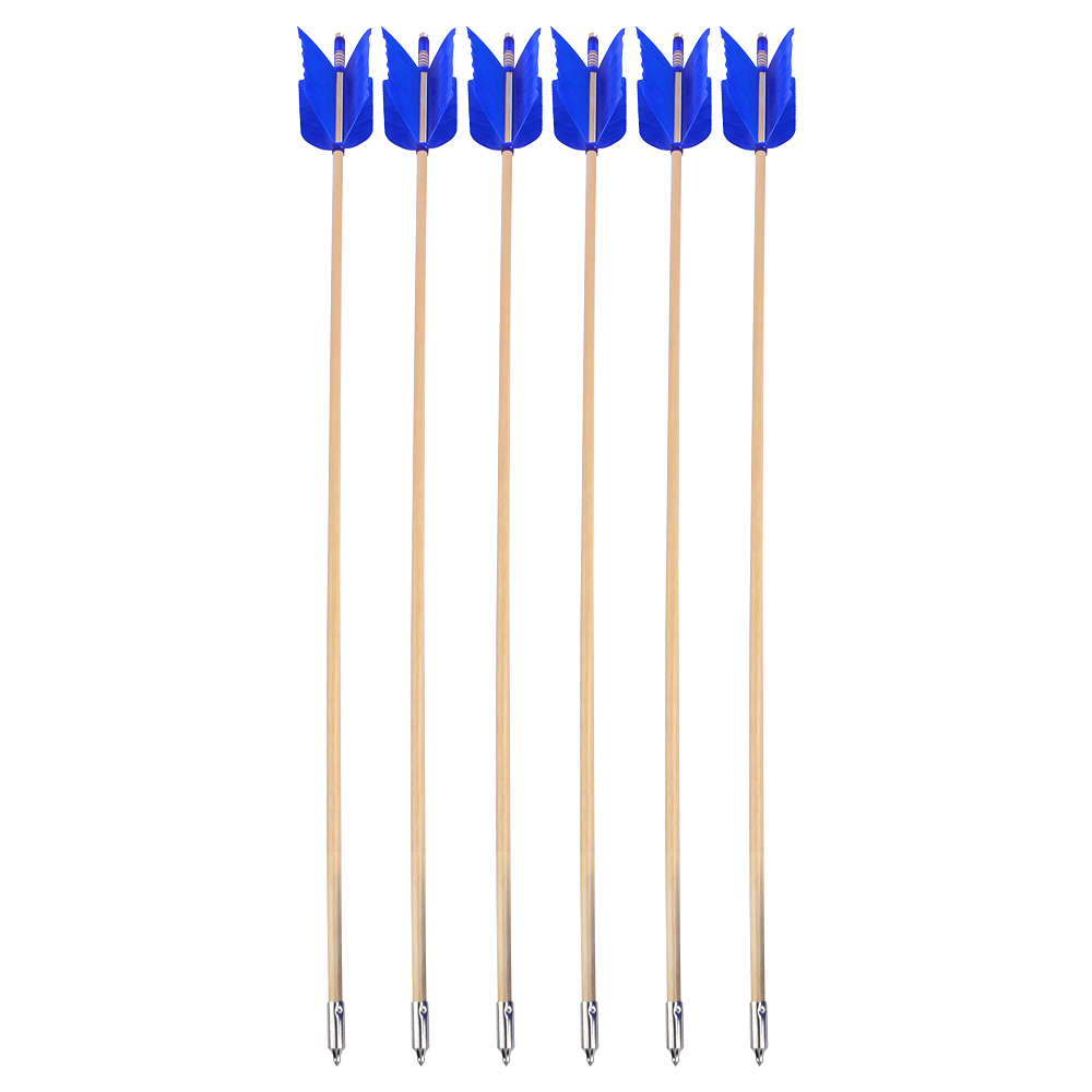 32" Indonesian Ramin Wood Arrows, 4-Fletch Natural Turkey Feathers