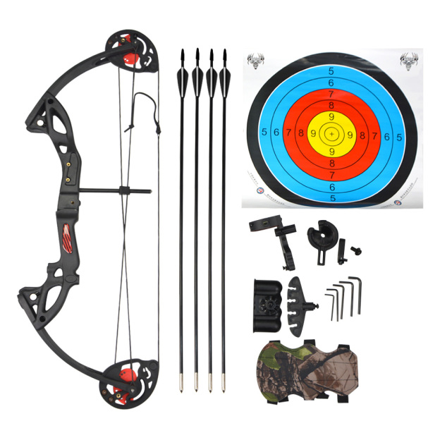 Lightweight youth archery kit showing all included components