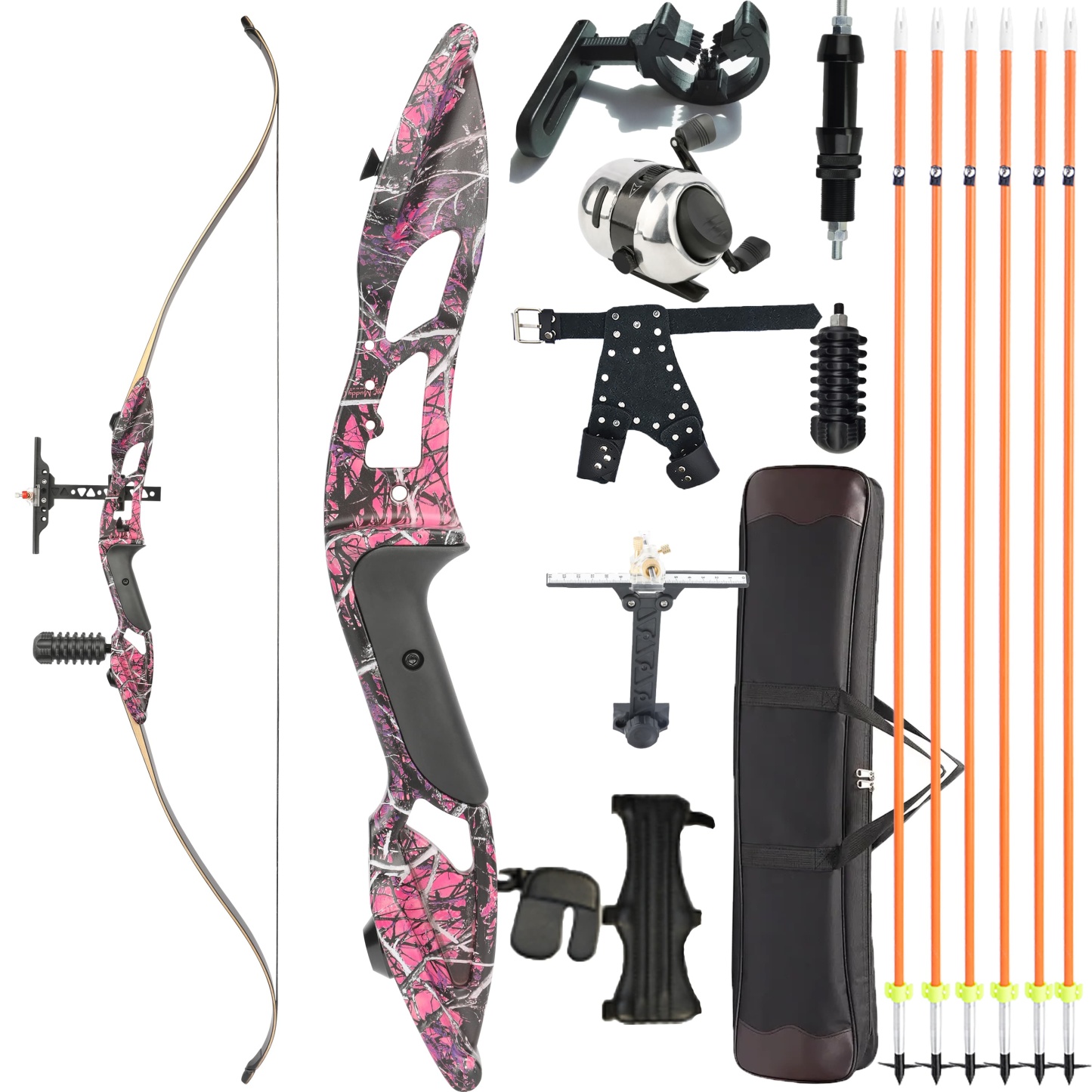 Junxing F179 Hunting Recurve Bow Fishing Set 56" 30-50lbs