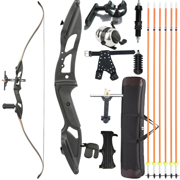 Junxing F179 Hunting Recurve Bow Fishing Set 56" 30-50lbs