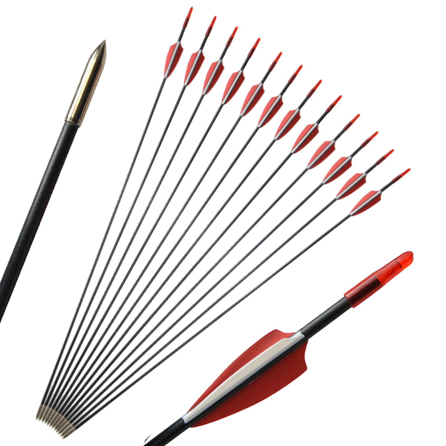 31" Fiberglass Arrows for Target Practice Shooting