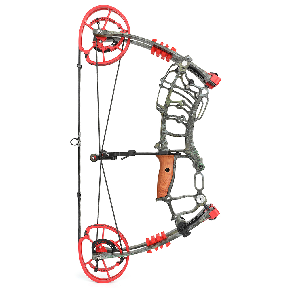 JUNXING Forest Camo Dual-Use Compound Bow Kit 30–70 lbs with Carbon Arrows & Steel Balls