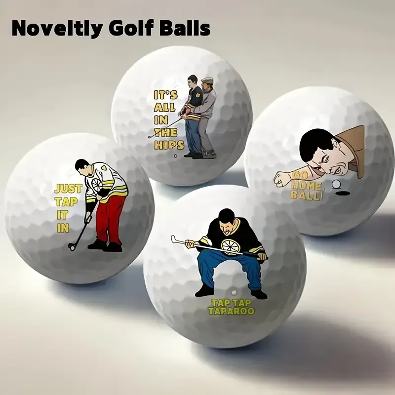 4pcs Funny Novelty Golf Balls Set, Hilarious Gift for Dad & Boyfriend