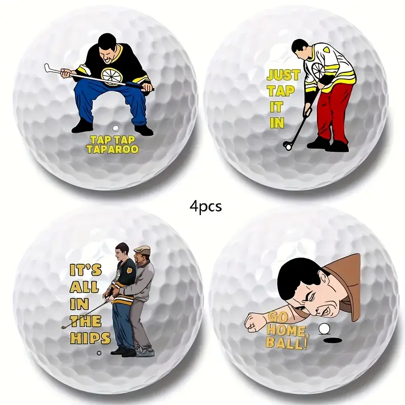 4pcs Funny Novelty Golf Balls Set, Hilarious Gift for Dad & Boyfriend