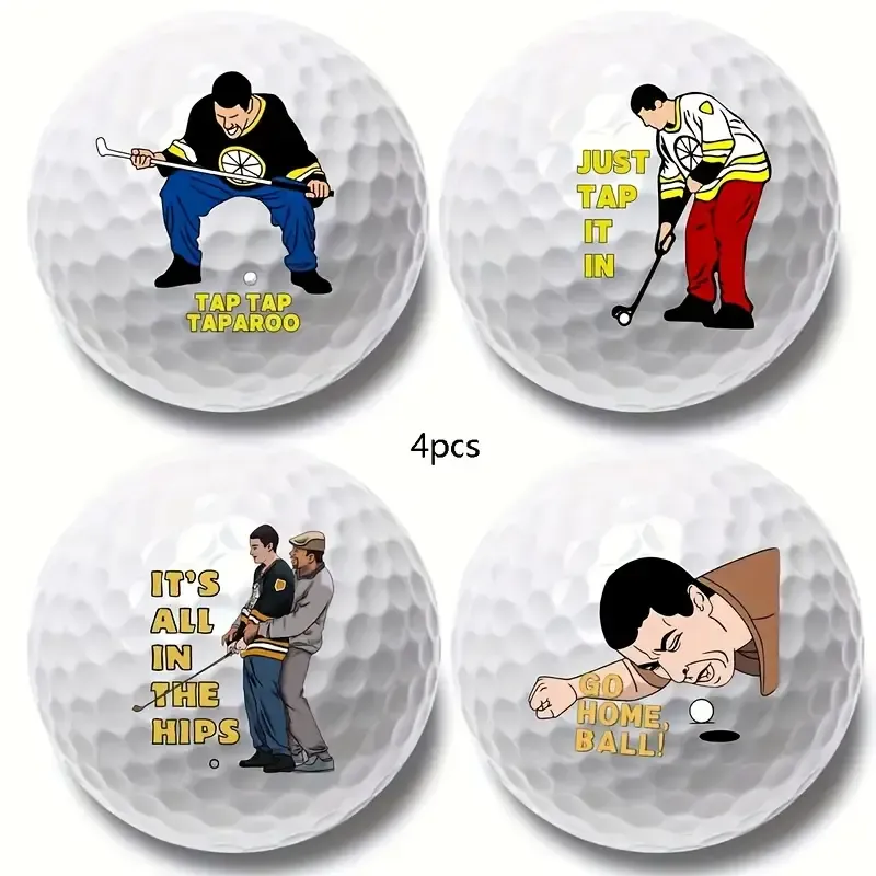 4pcs Funny Novelty Golf Balls Set, Hilarious Gift for Dad & Boyfriend