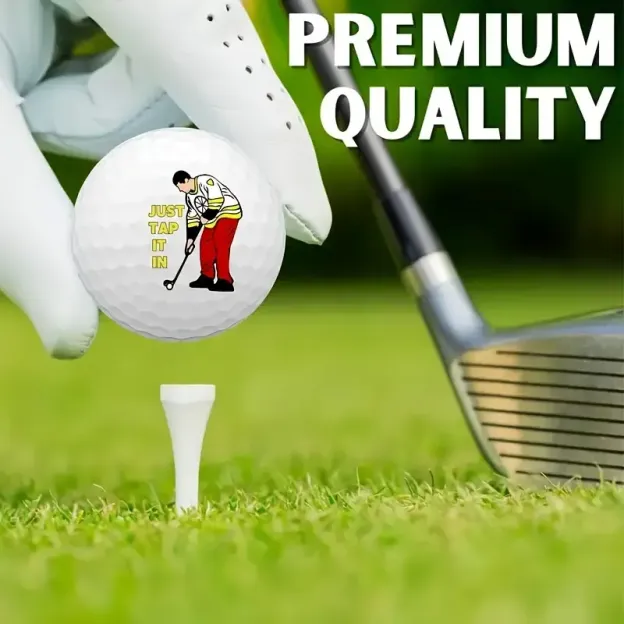 4pcs Funny Novelty Golf Balls Set, Hilarious Gift for Dad & Boyfriend