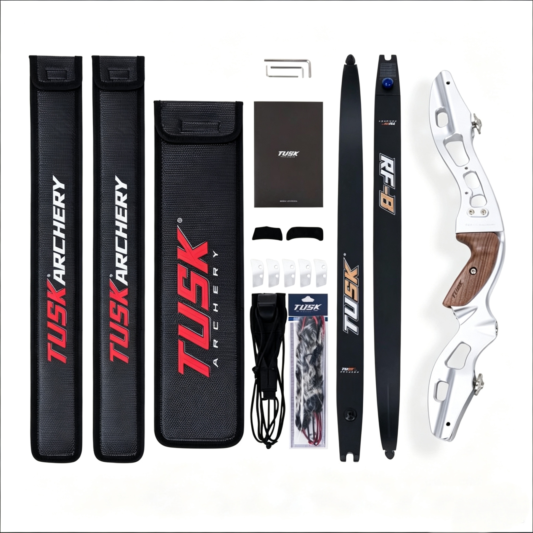 TUSK Honghu ILF Recurve Bow 62" Lightweight 20–55 lbs