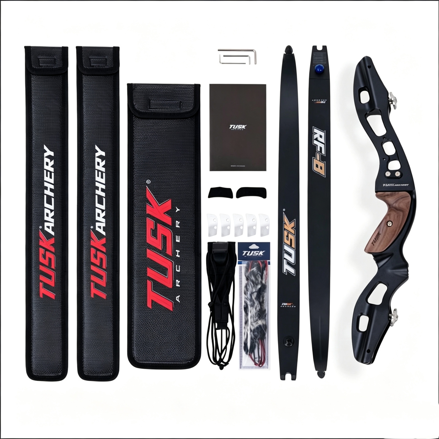 TUSK Honghu ILF Recurve Bow 62" Lightweight 20–55 lbs