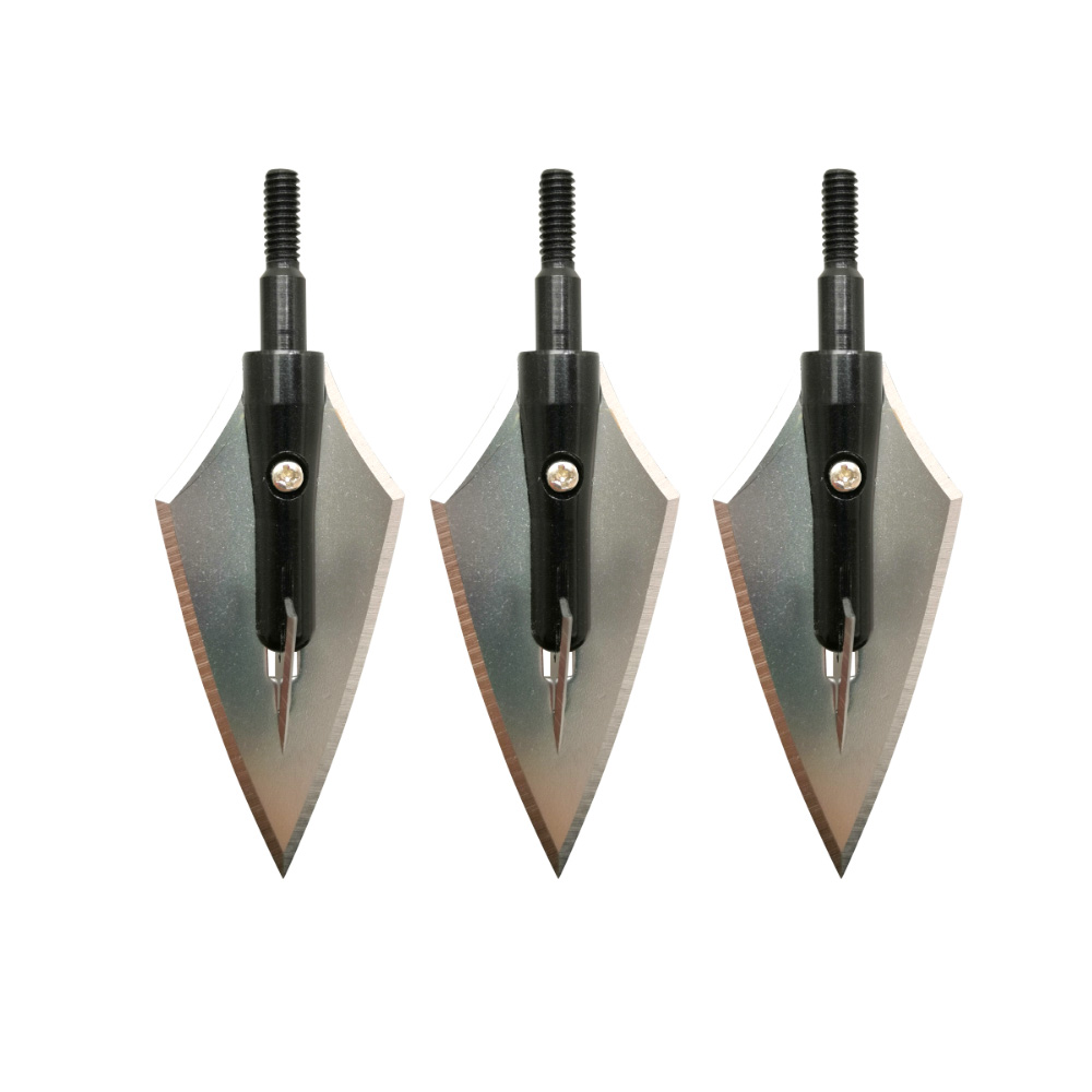 160 Grain Non-Vented Hunting Broadheads 12pcs, One-Piece Machined