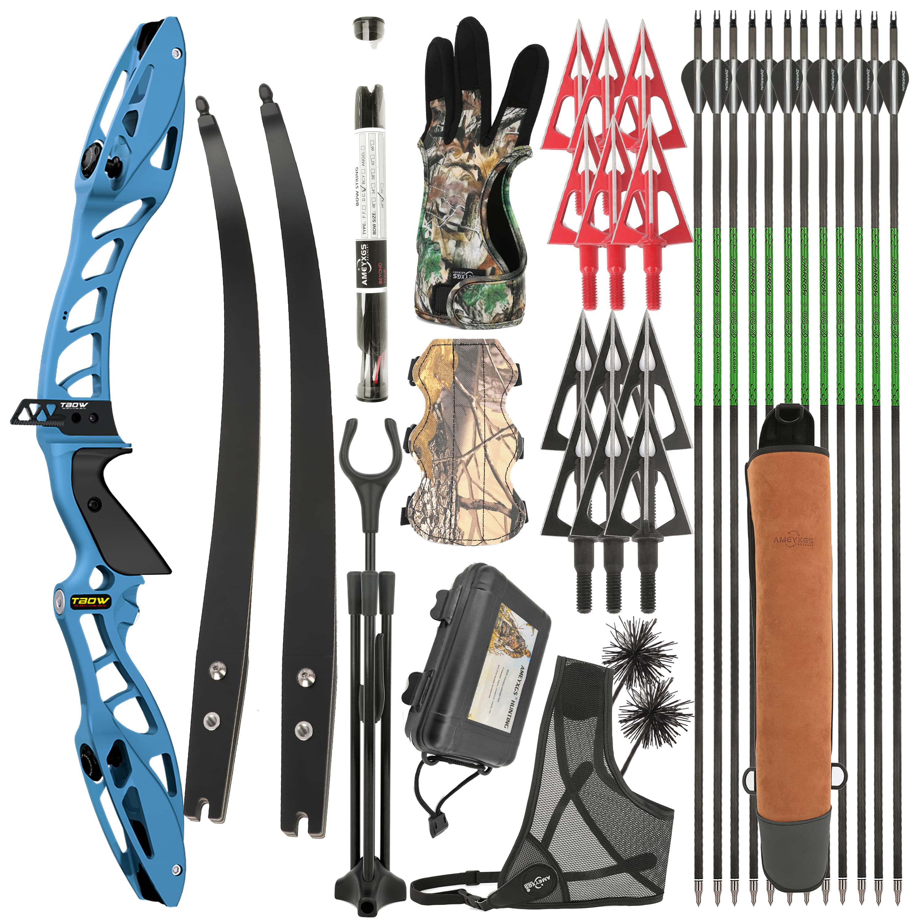 JUNIXNG H10 Hunting Recurve Bow Takedown Bow Set 25-50LBS