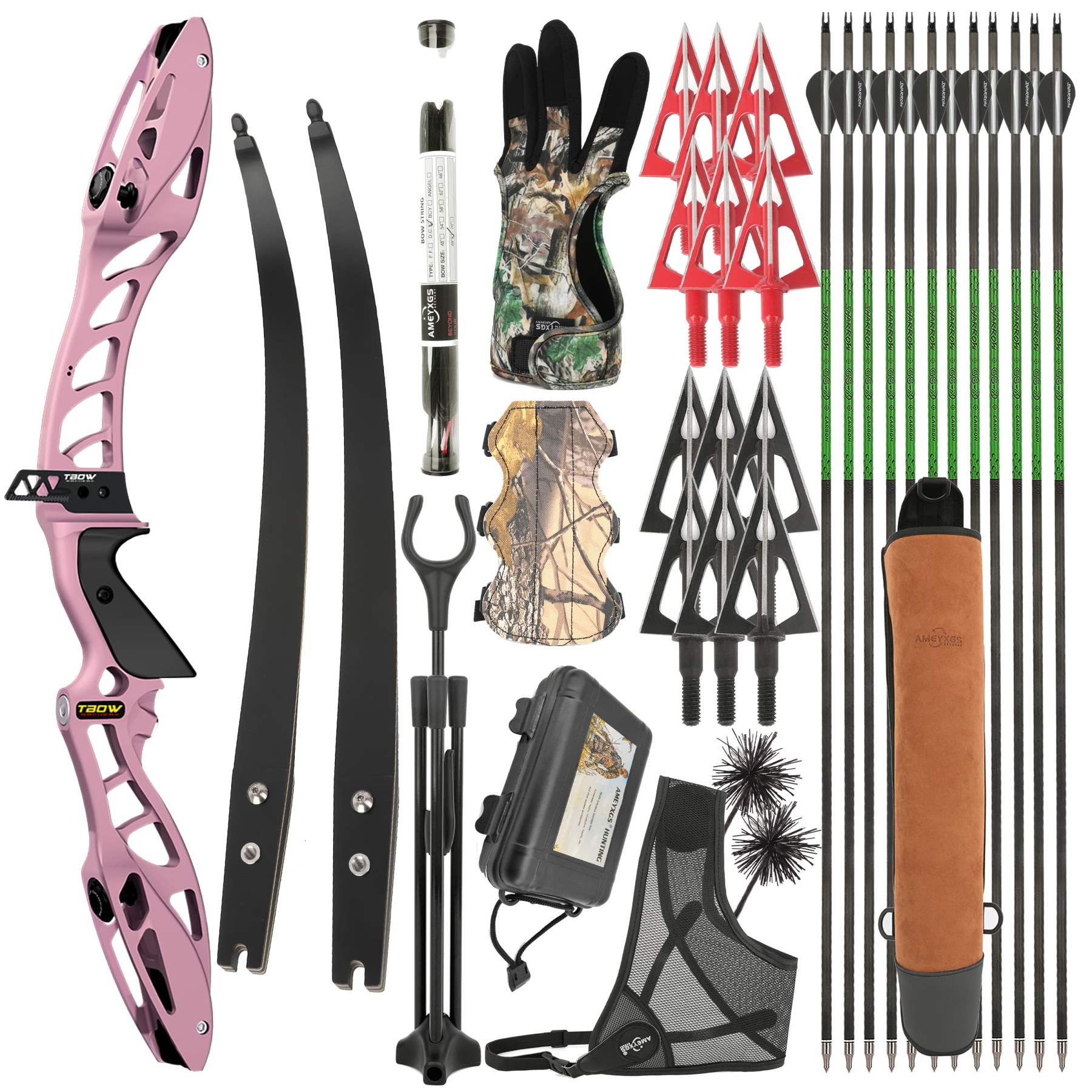JUNIXNG H10 Hunting Recurve Bow Takedown Bow Set 25-50LBS