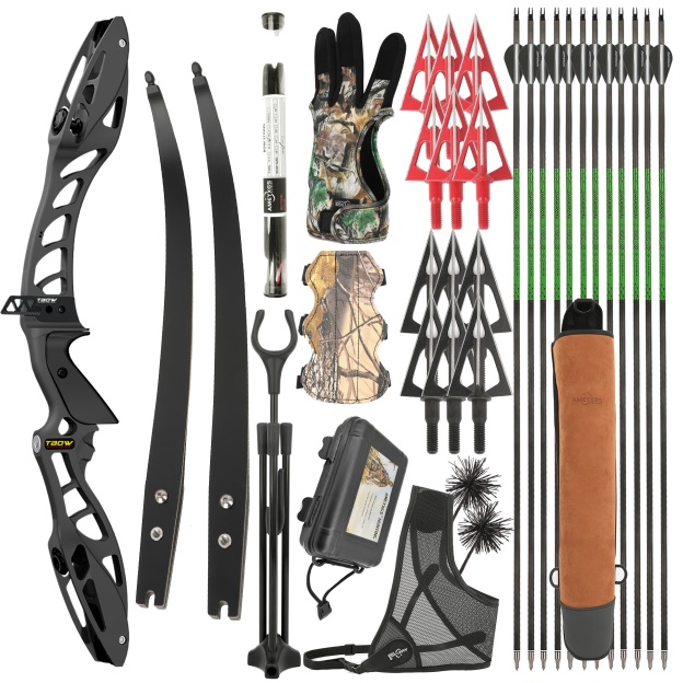 JUNIXNG H10 Hunting Recurve Bow Takedown Bow Set 25-50LBS