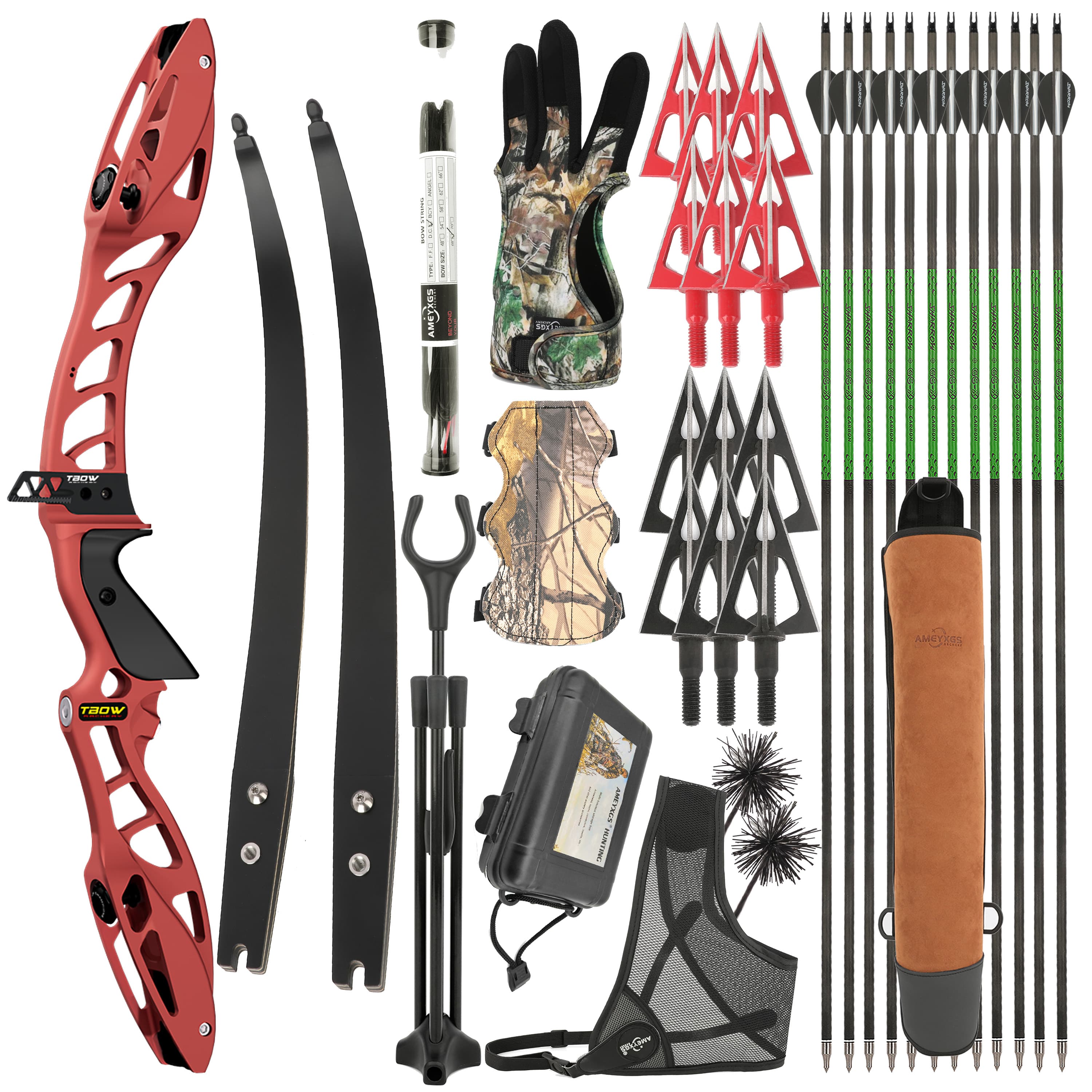 JUNIXNG H10 Hunting Recurve Bow Takedown Bow Set 25-50LBS