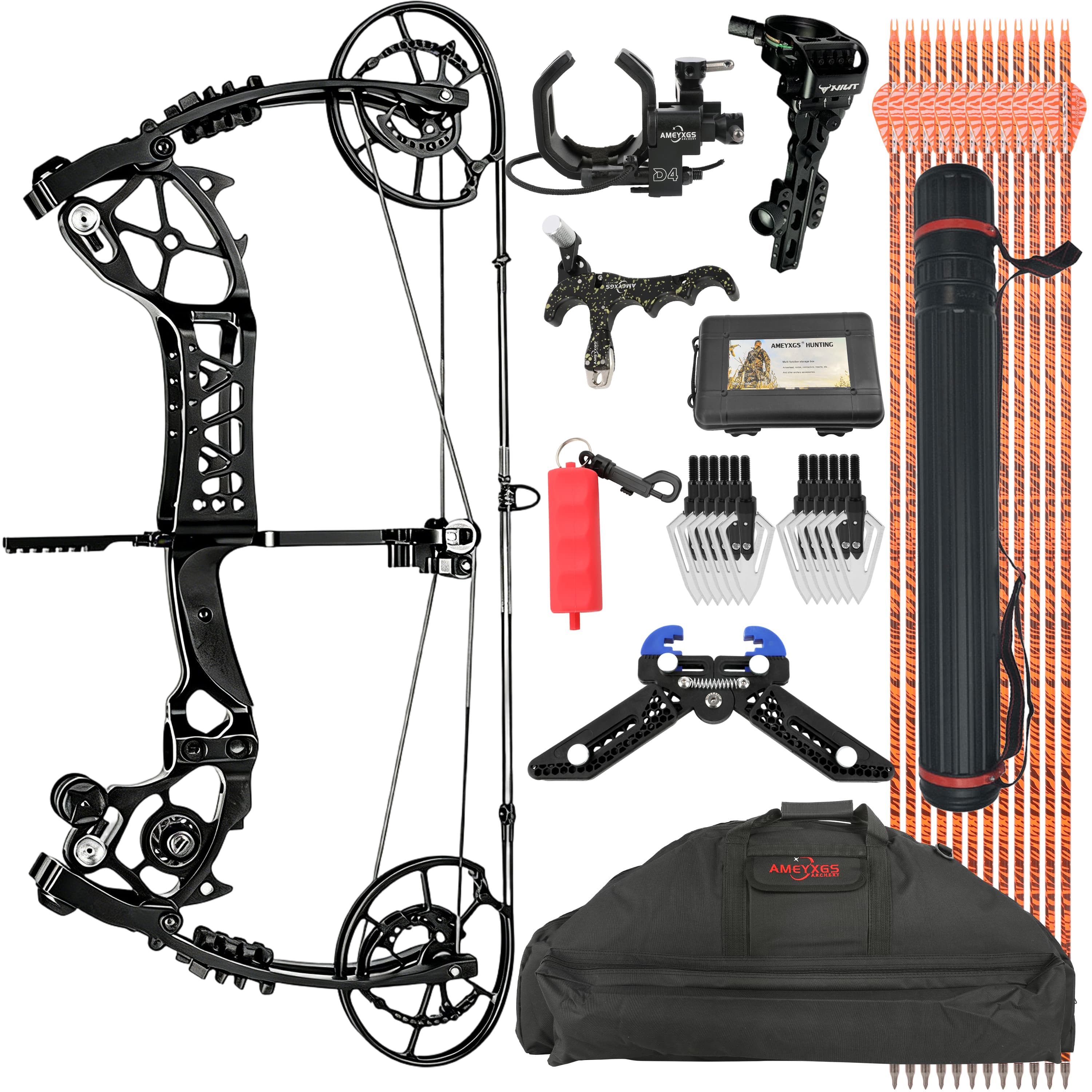 JUNXING Compound Bow 30-70lbs Archery Target Kit Shooting
