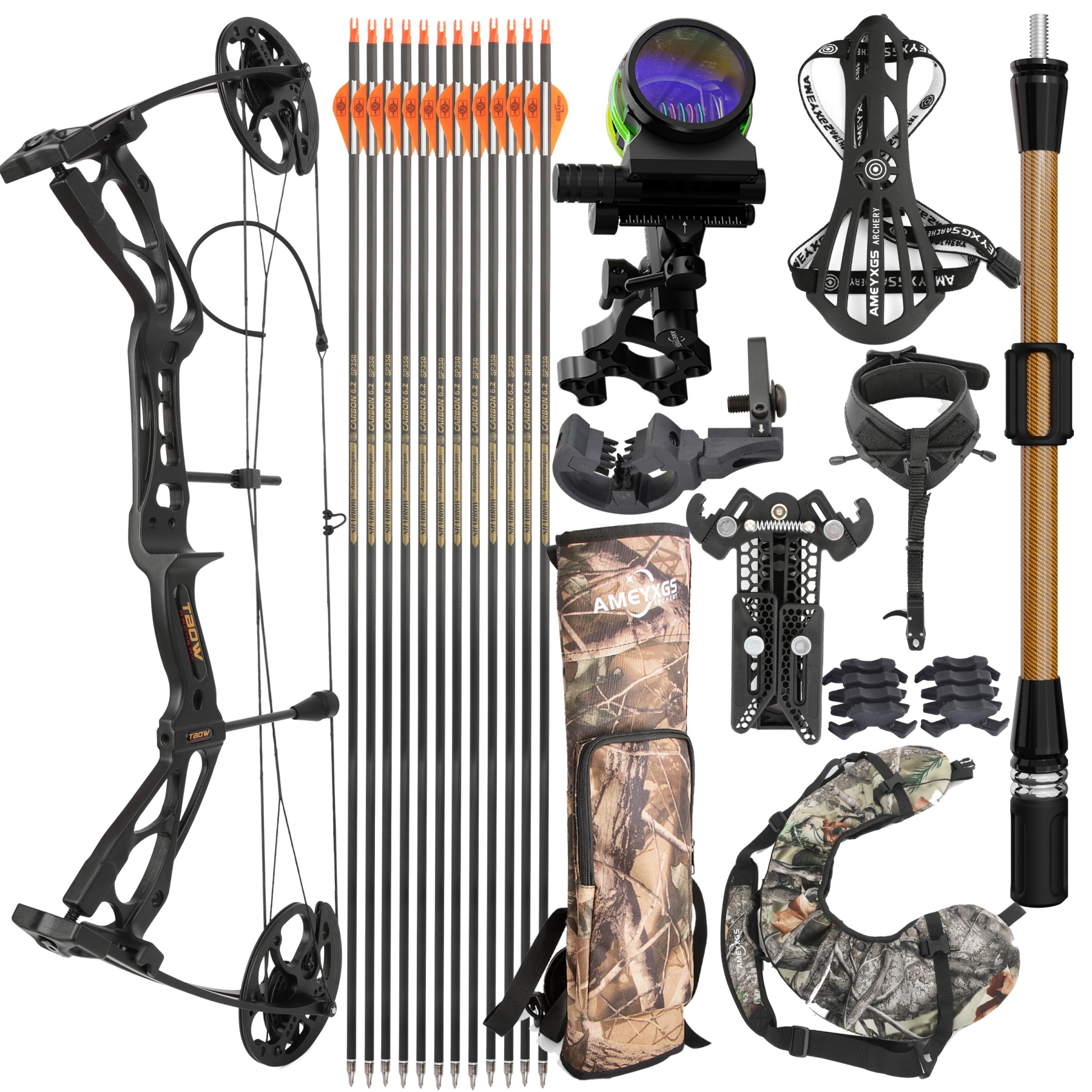 JUNXING M133 Compound Bow All-in-One Hunting Package 0-70lb