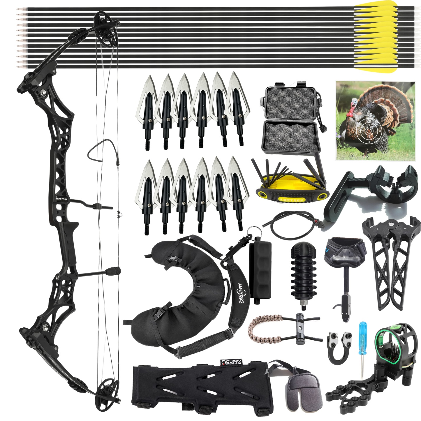 Junxing M108 Compound Bow Full Kit Beginner 30-55lbs