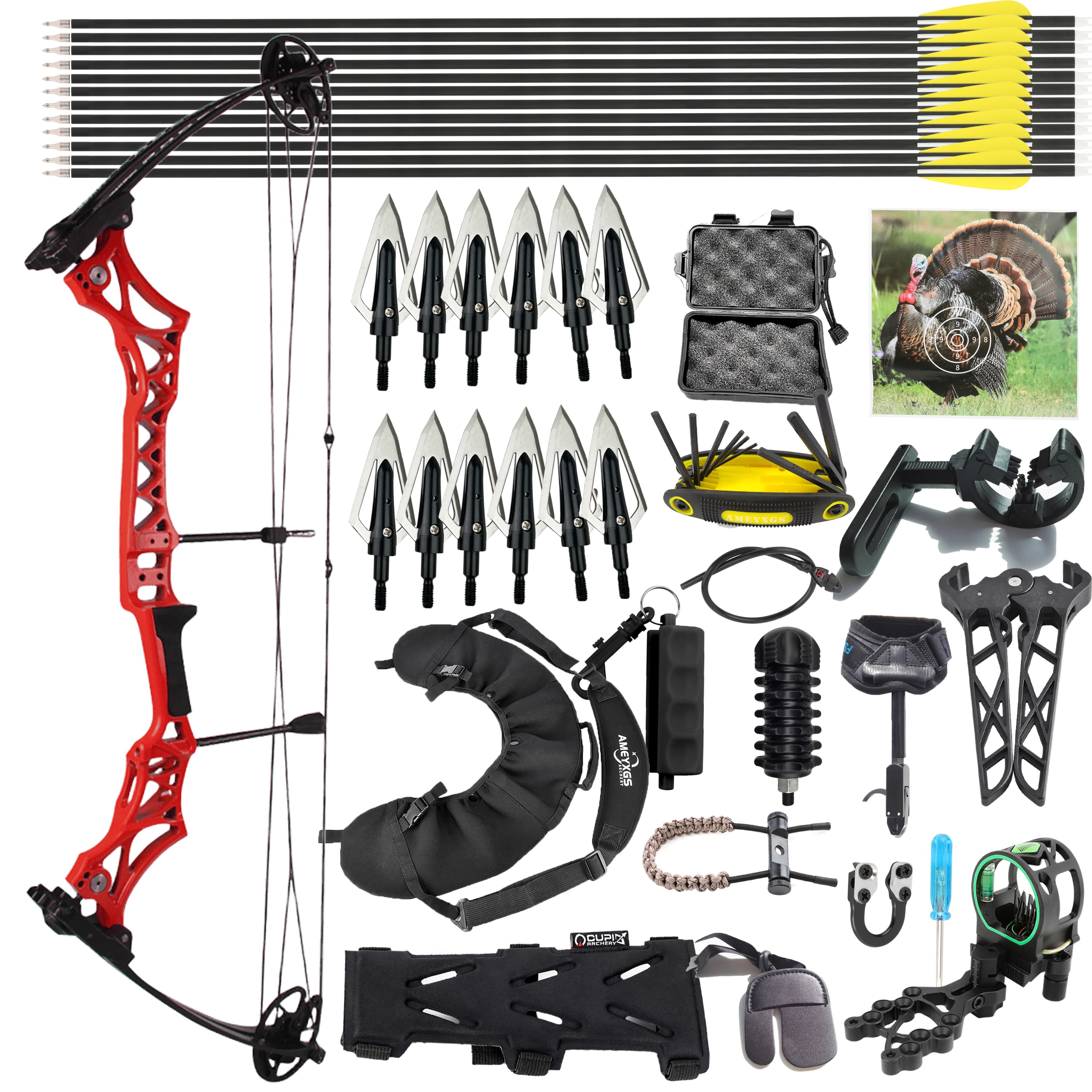 Junxing M108 Compound Bow Full Kit Beginner 30-55lbs