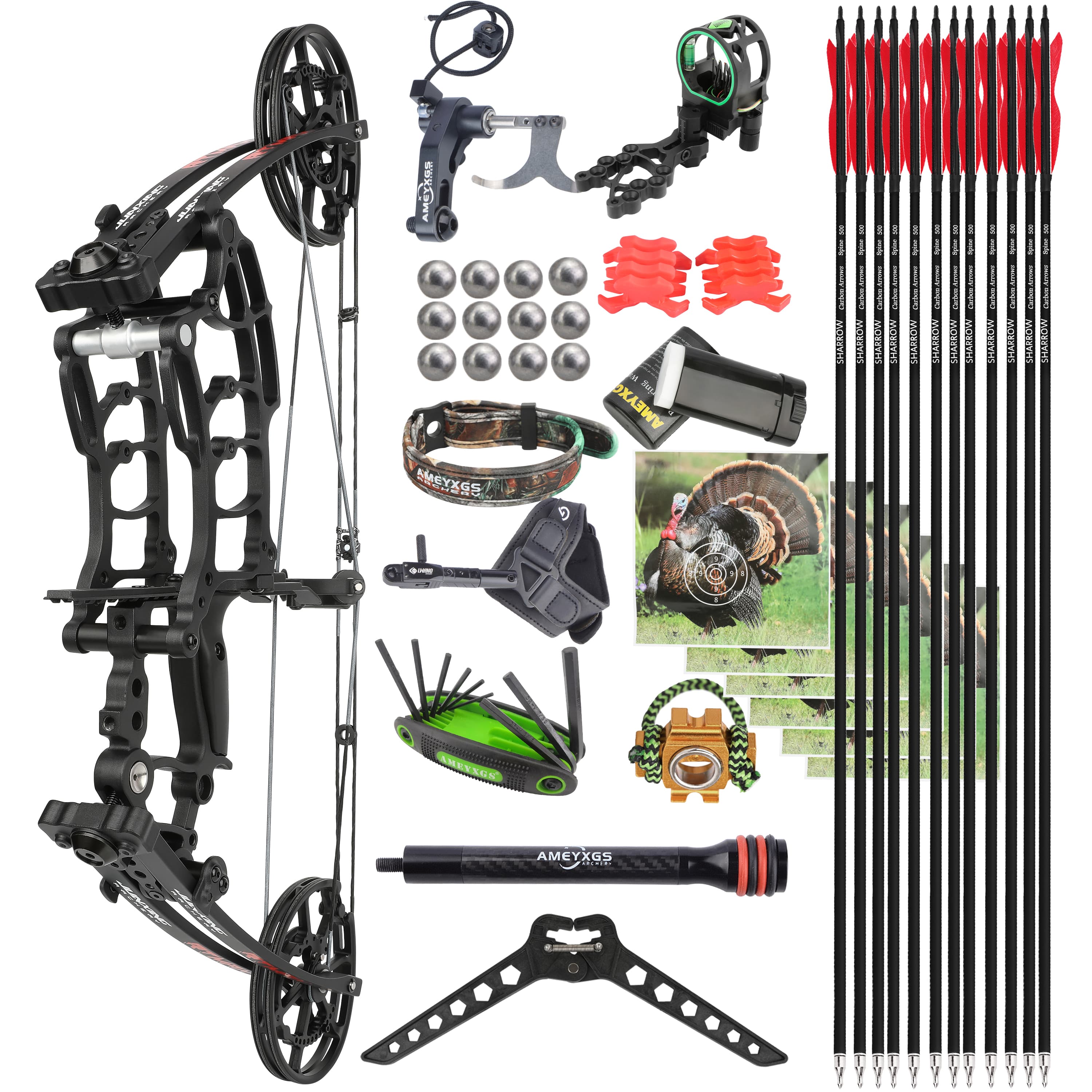 Junxing M109KA Dual-Use Compound Bow 27'' Hunting Bow