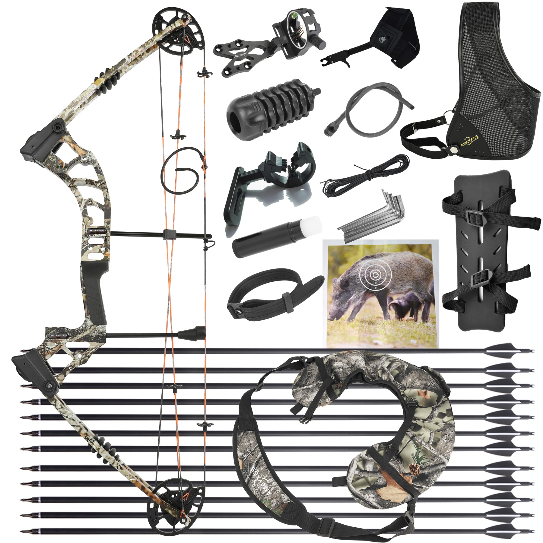JUNXING M121A Compound Bow Professional Hunting Package 0-70 lbs