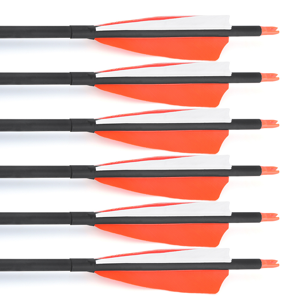 Mixed Carbon Arrows Set with Green Jade Arrowheads – Pink/White & Orange/White