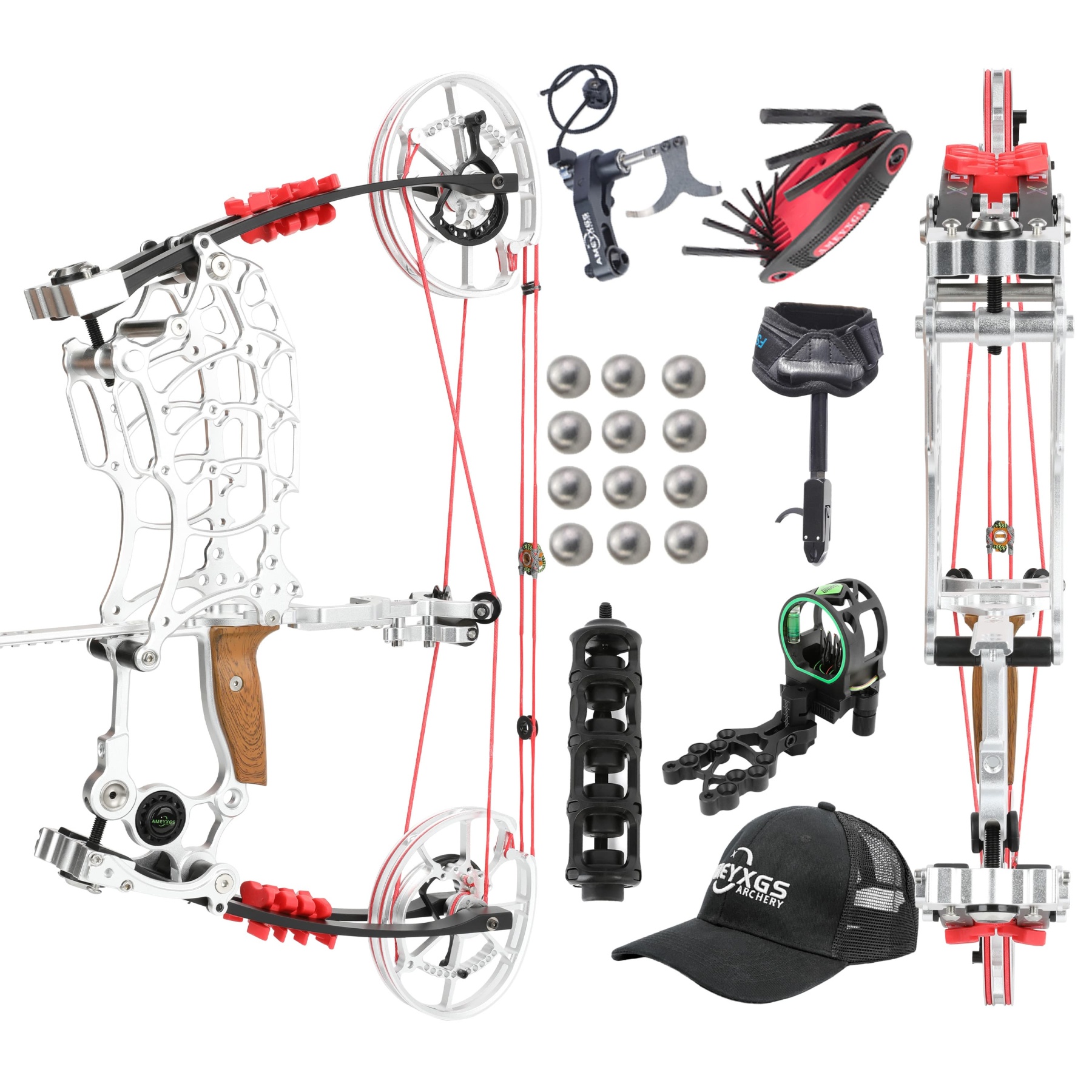 Dual-Use Compound Bow – 420 FPS Steel Ball & Arrow