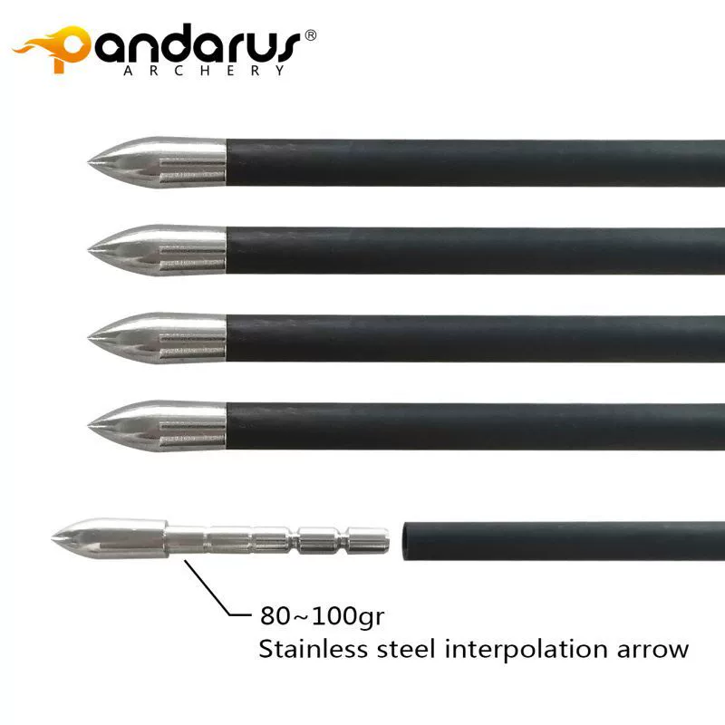 PANDARUS ALPHA Pure Carbon Arrows ID4.2mm SP300-1500 12X