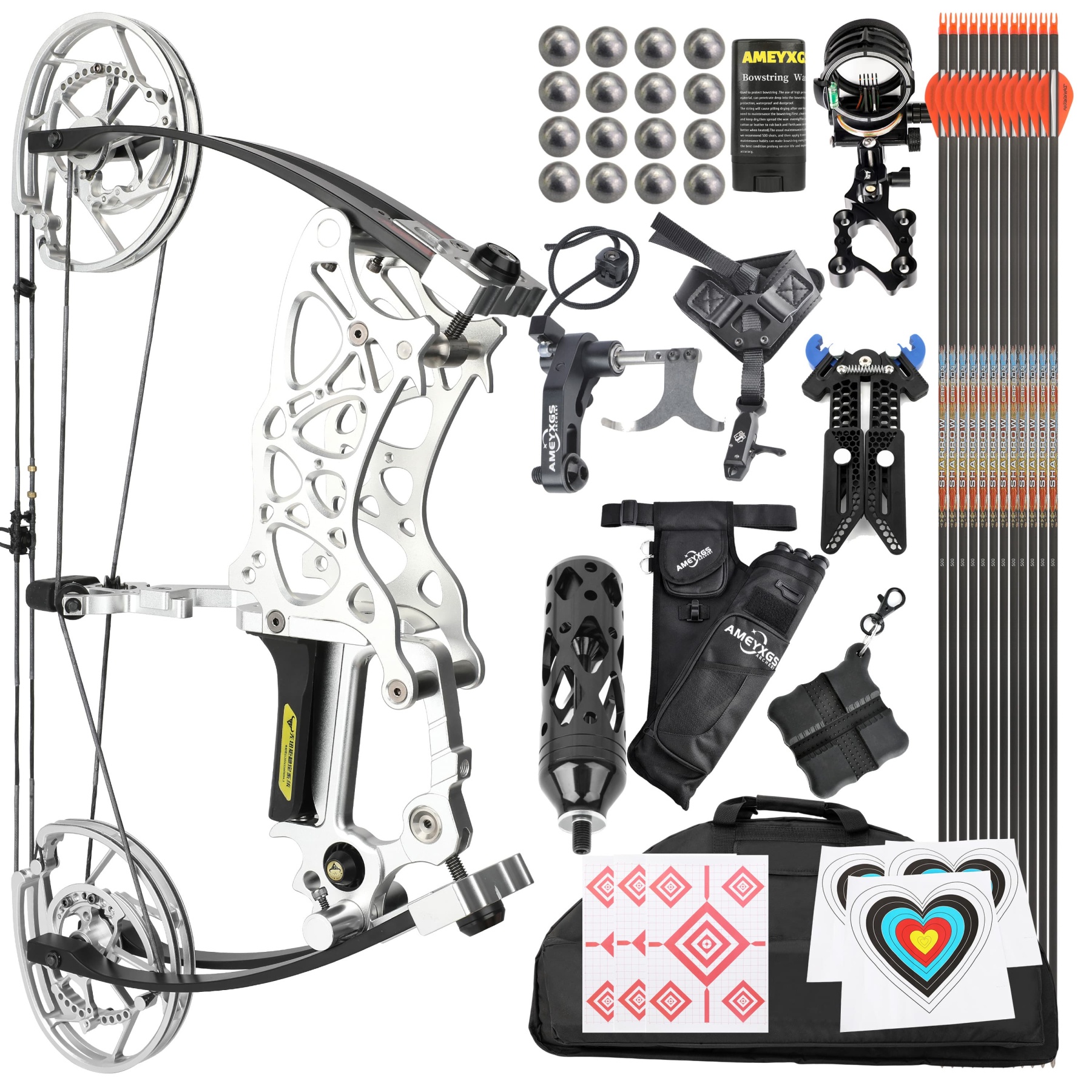 ROBIN KING 201 Dual-Use Compound Bow Arrows & Steel Balls Compact 