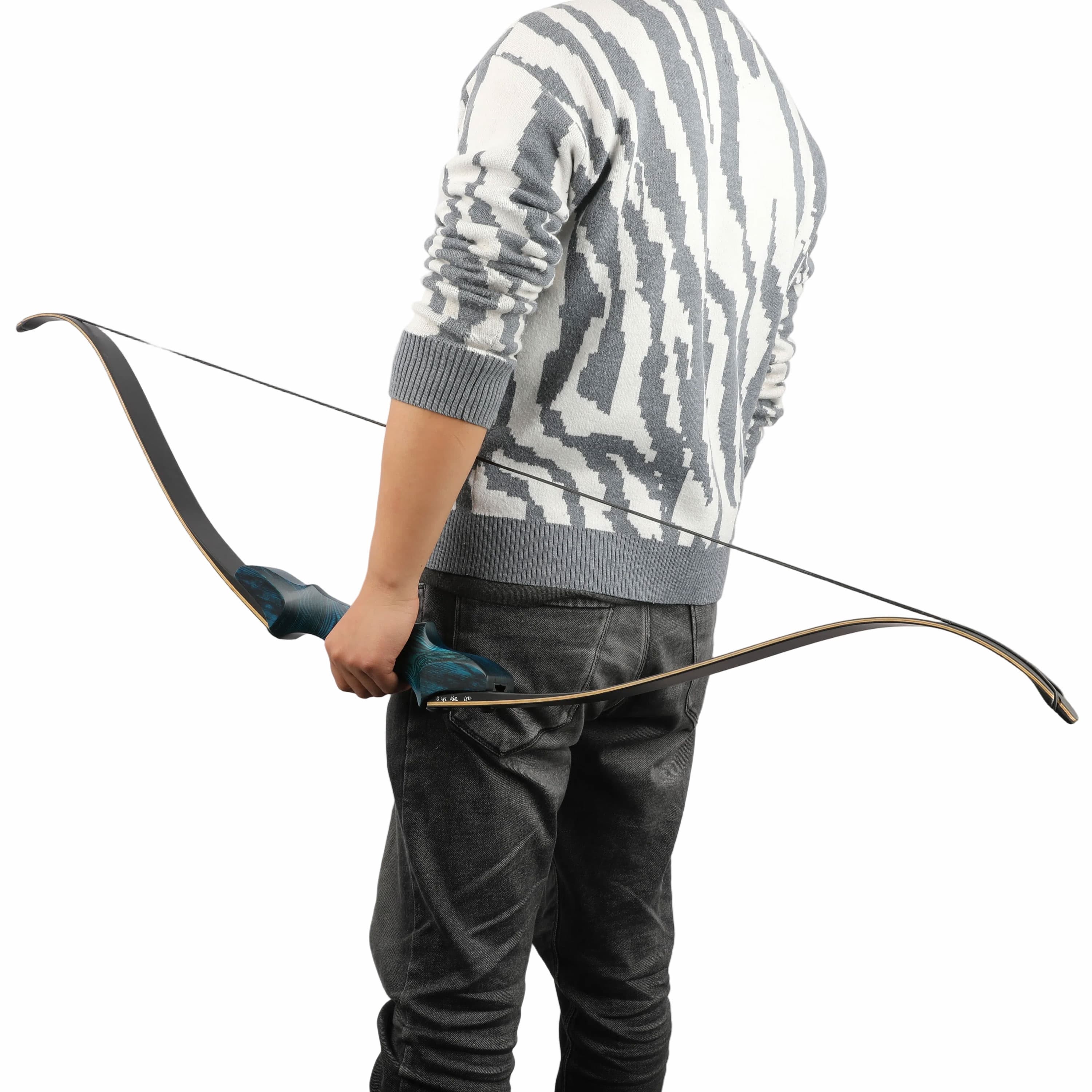 Rock Bear Recurve Bow and Arrows Kit Hunting RH 20-60lbs