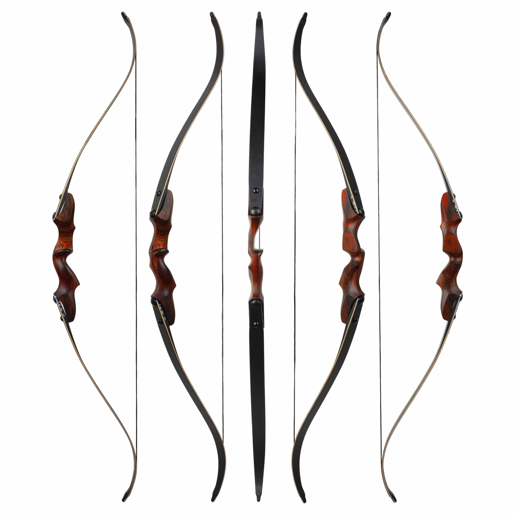 Rock Bear Recurve Bow and Arrows Kit Hunting RH 20-60lbs
