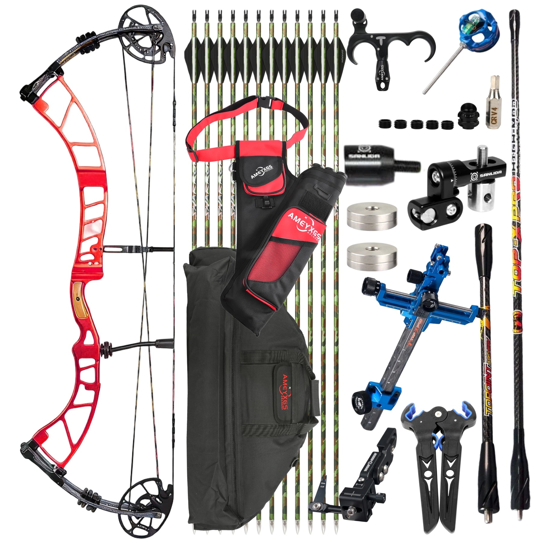 SANLIDA 50-60lbs Archery Competitive Compound Bow Kit Shooting