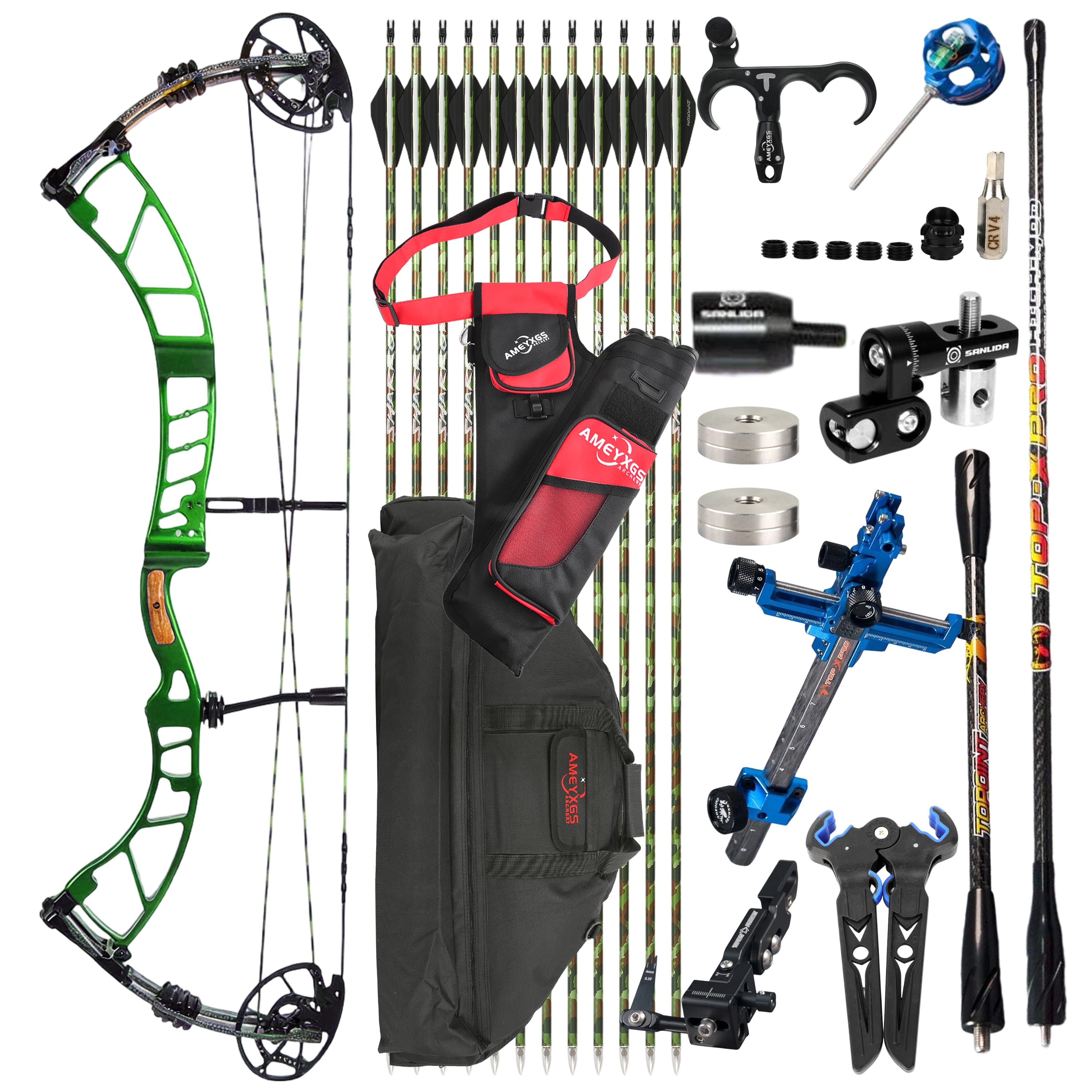 SANLIDA 50-60lbs Archery Competitive Compound Bow Kit Shooting