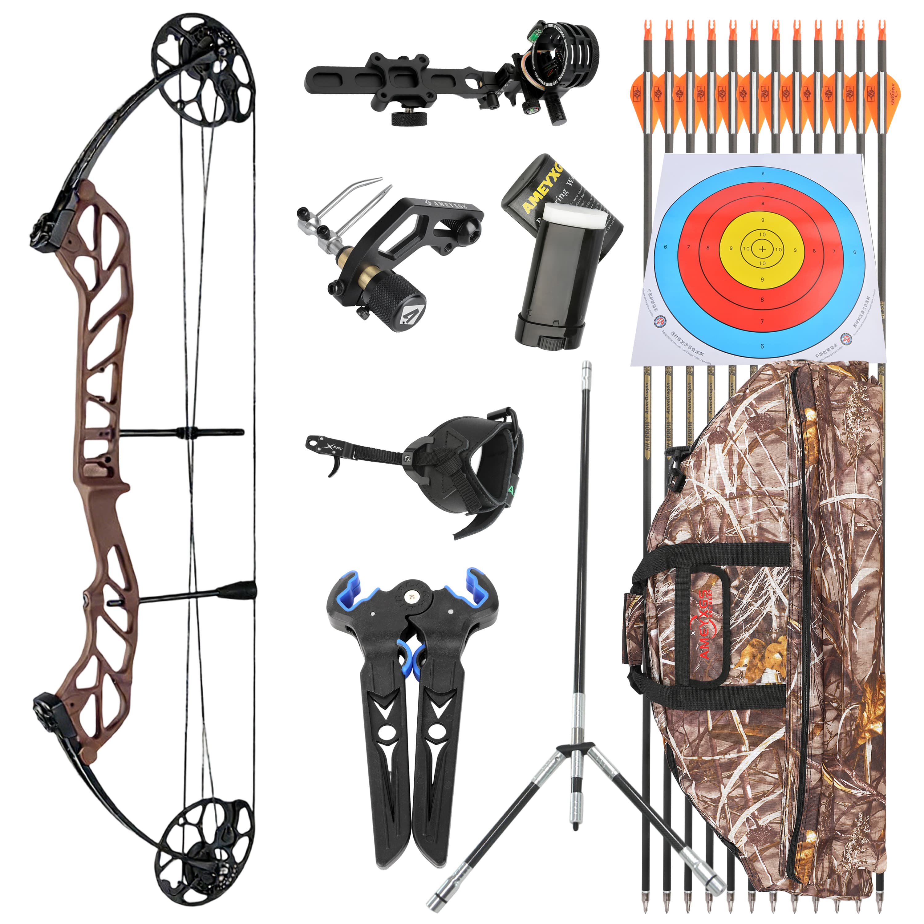 TOPOINT Compound Bow 19-60lbs Archery Target Kit Shooting