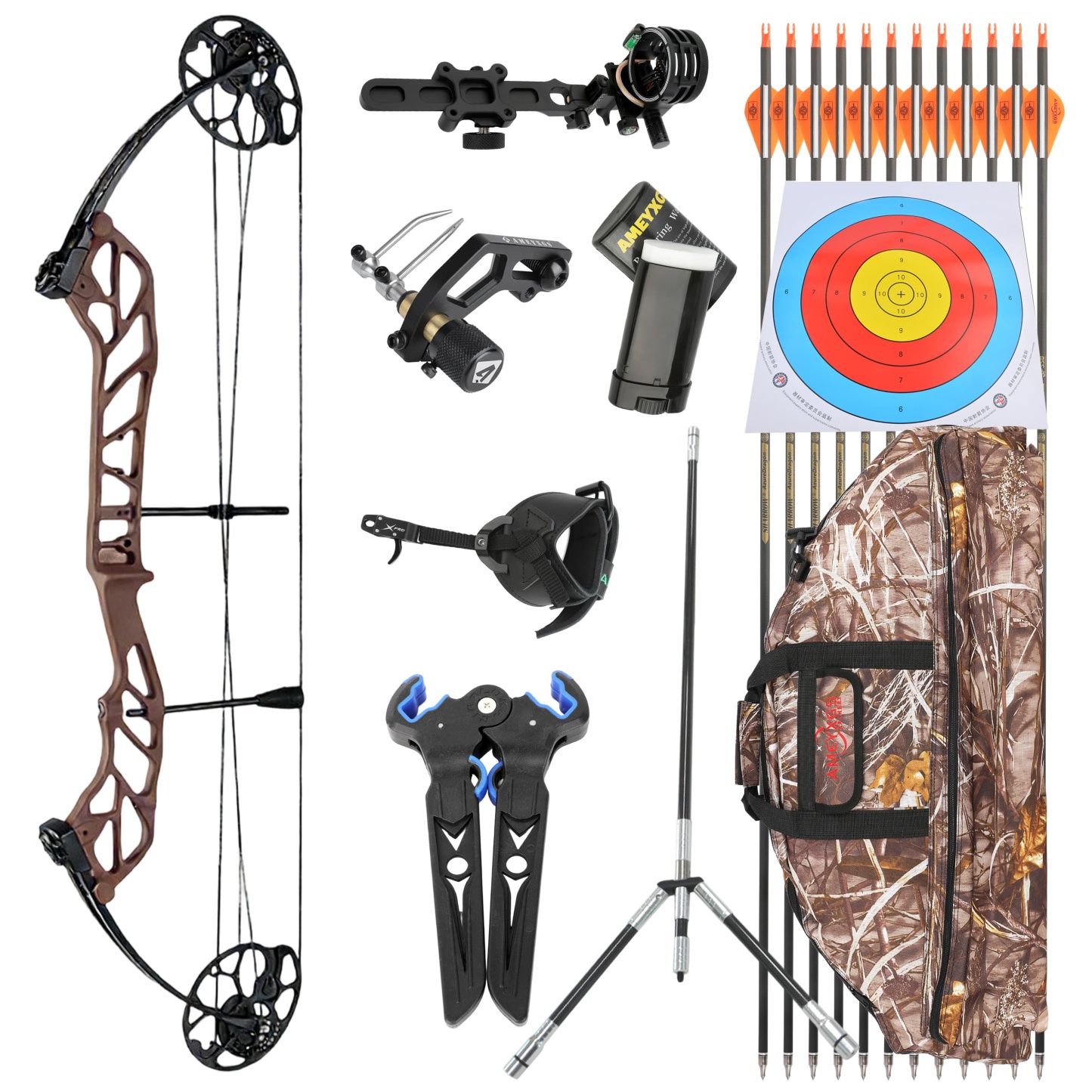 TOPOINT Compound Bow 19-60lbs Archery Target Kit Shooting