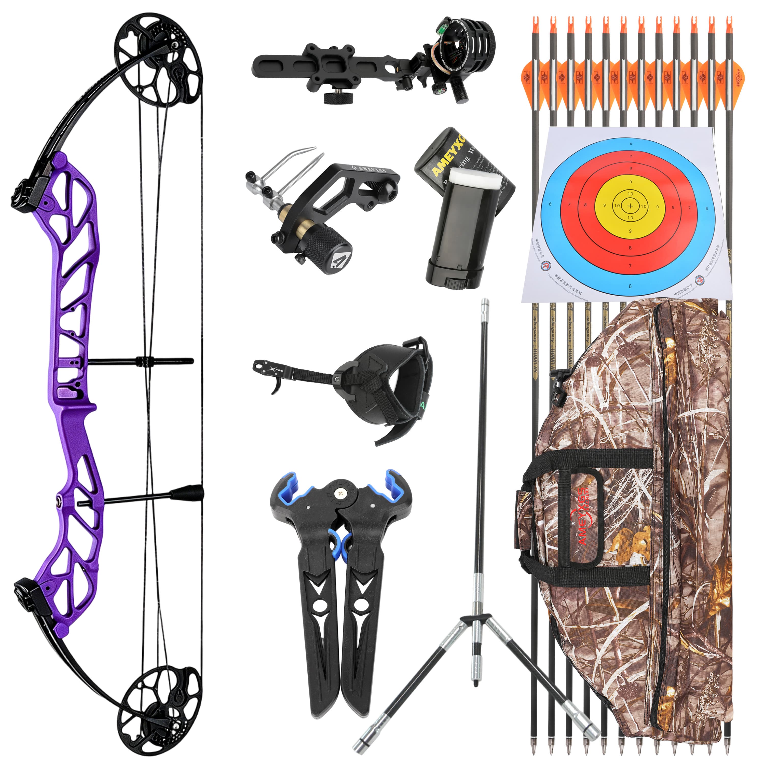TOPOINT Compound Bow 19-60lbs Archery Target Kit Shooting