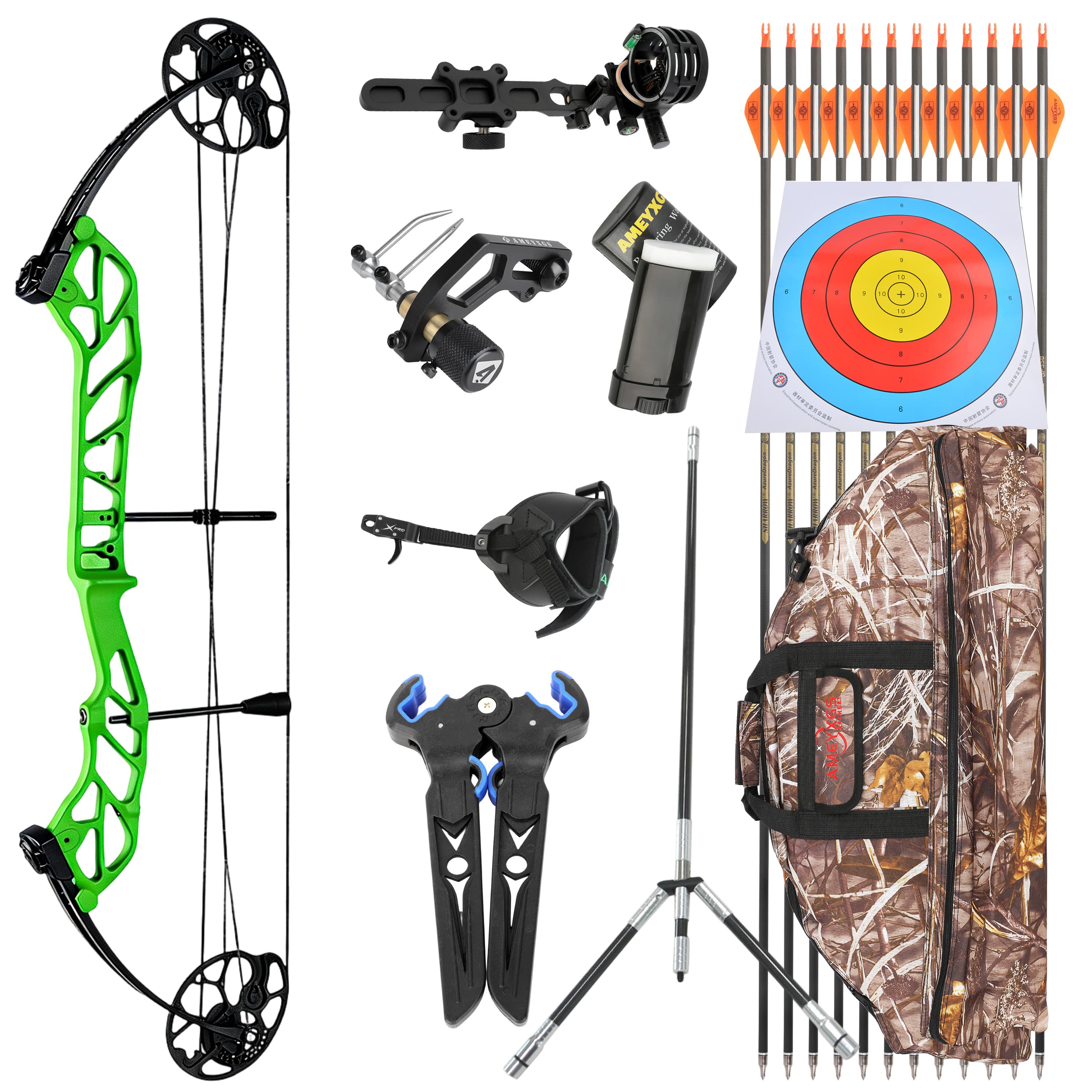 TOPOINT Compound Bow 19-60lbs Archery Target Kit Shooting