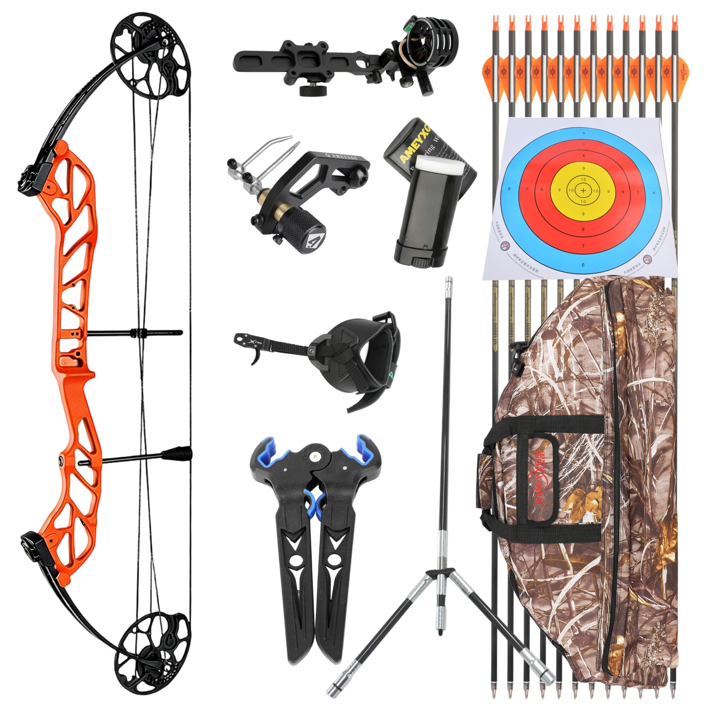 TOPOINT Compound Bow 19-60lbs Archery Target Kit Shooting