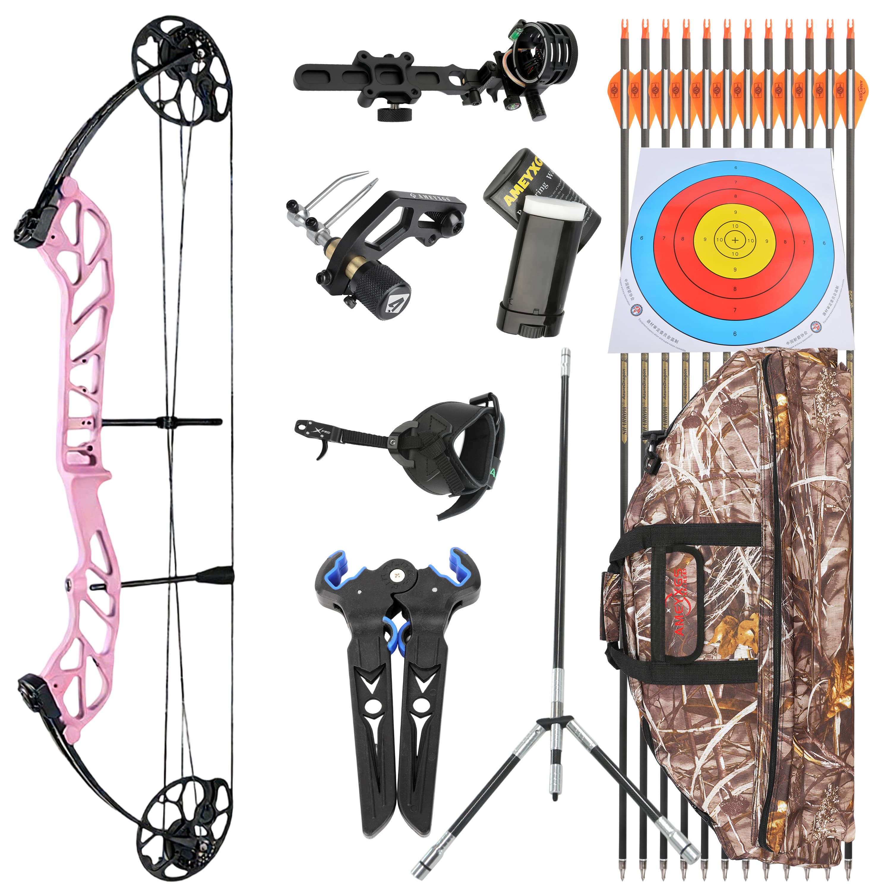 TOPOINT Compound Bow 19-60lbs Archery Target Kit Shooting