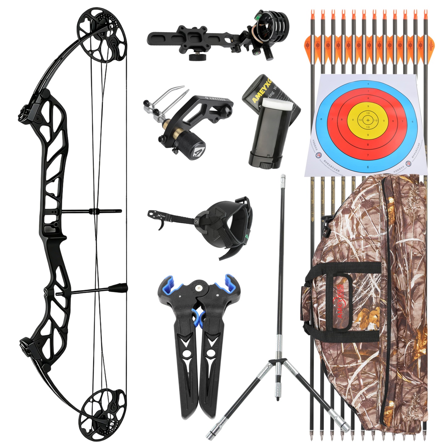 TOPOINT Compound Bow 19-60lbs Archery Target Kit Shooting