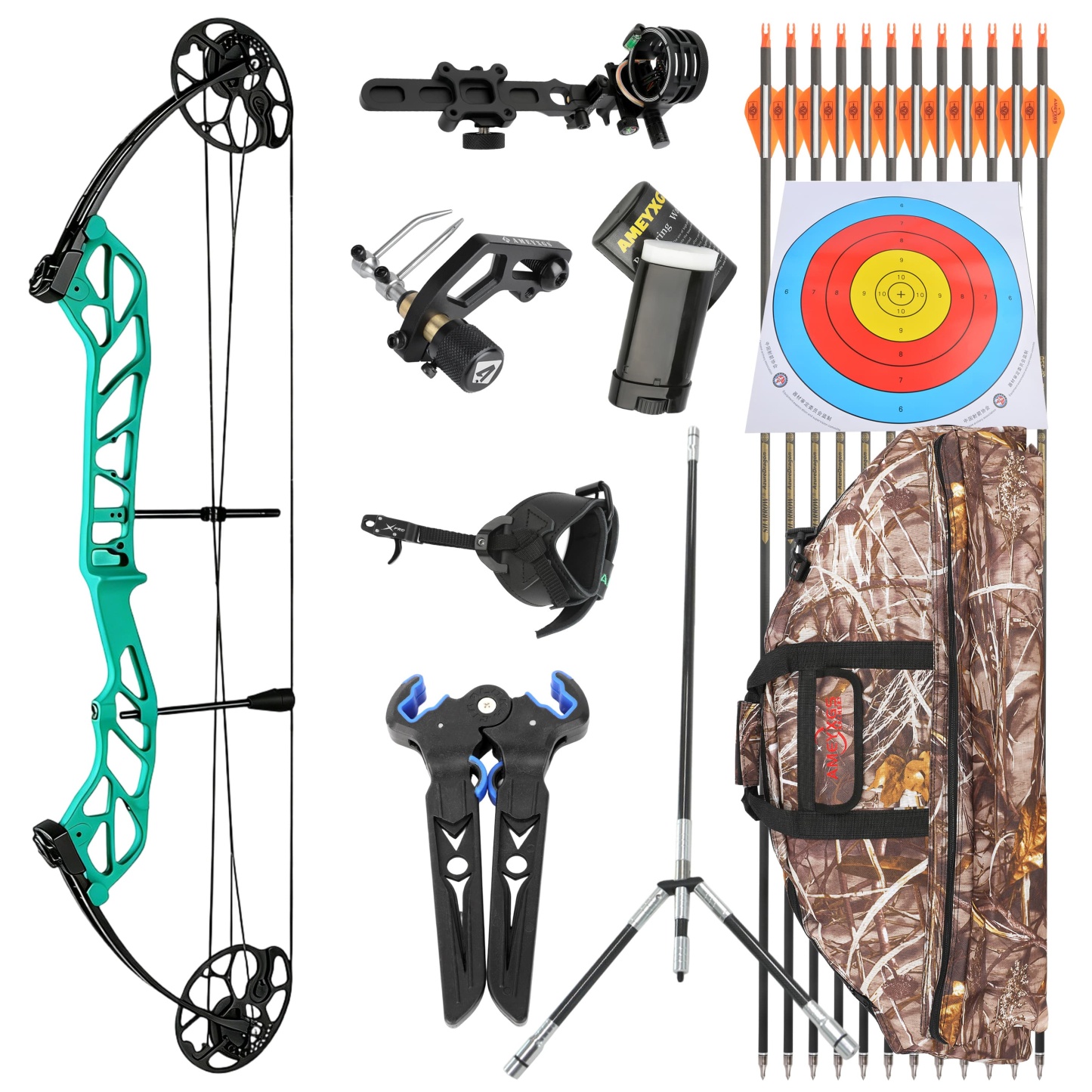 TOPOINT Compound Bow 19-60lbs Archery Target Kit Shooting